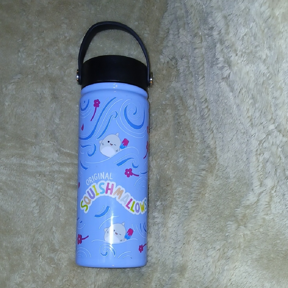 Squishmallows Blue Water Bottle with Handle